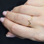 Gold Zigzag Ring 18K