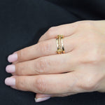 Threefold Elegance Ring 18K