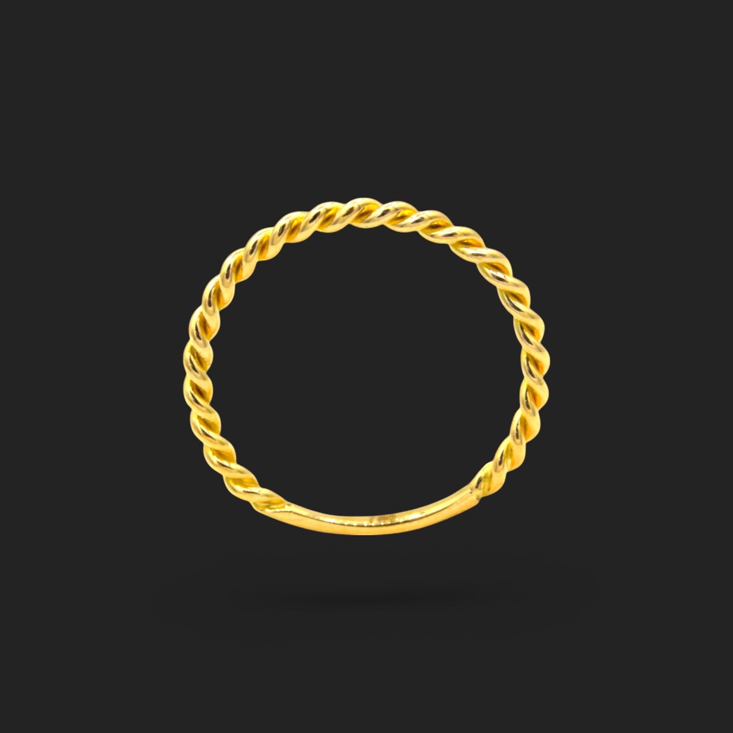 Gold Rope Twist Ring 18K