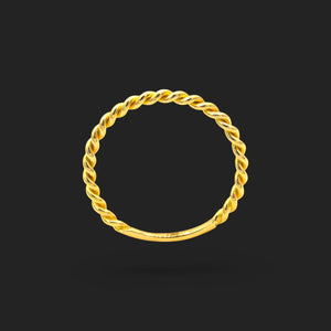 Gold Rope Twist Ring 18K