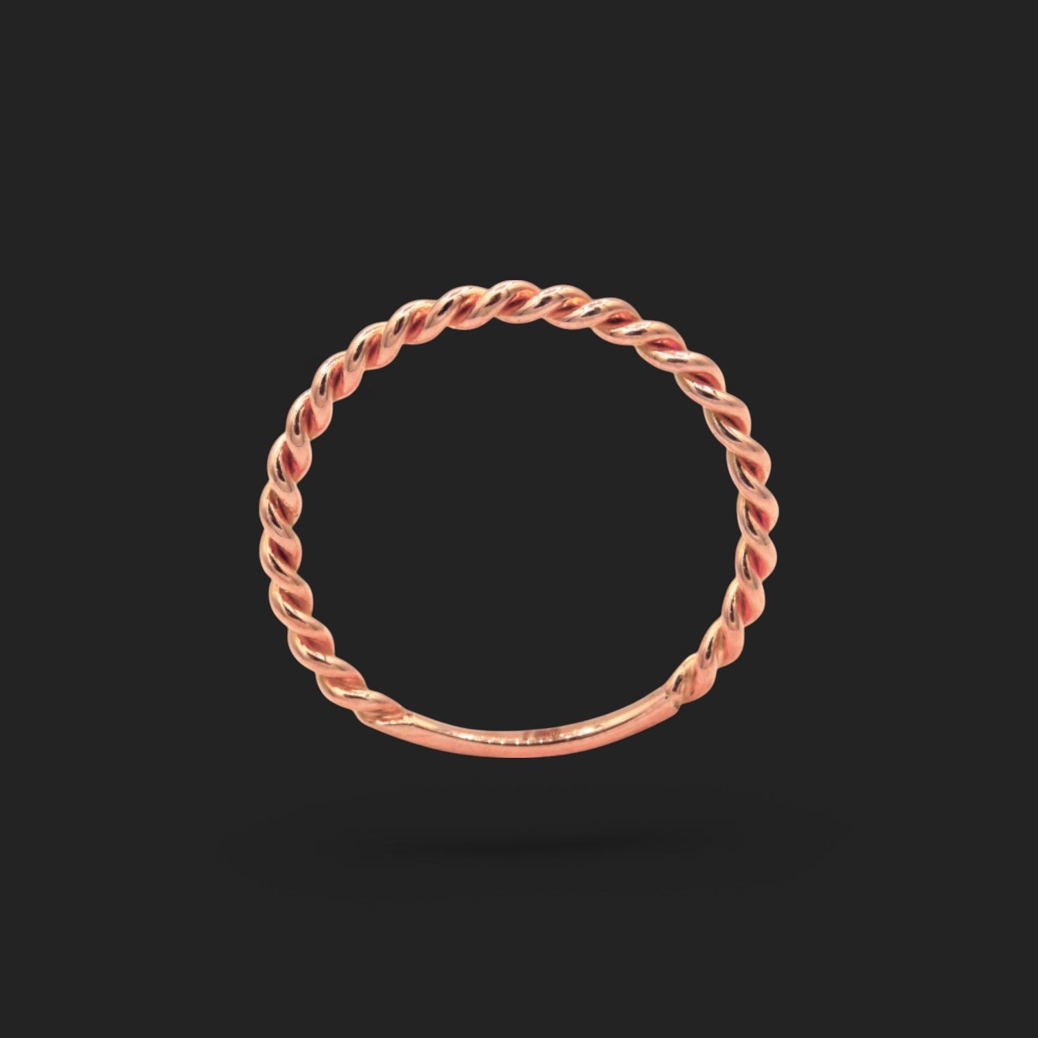 Gold Rope Twist Ring 18K