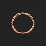 Gold Rope Twist Ring 18K