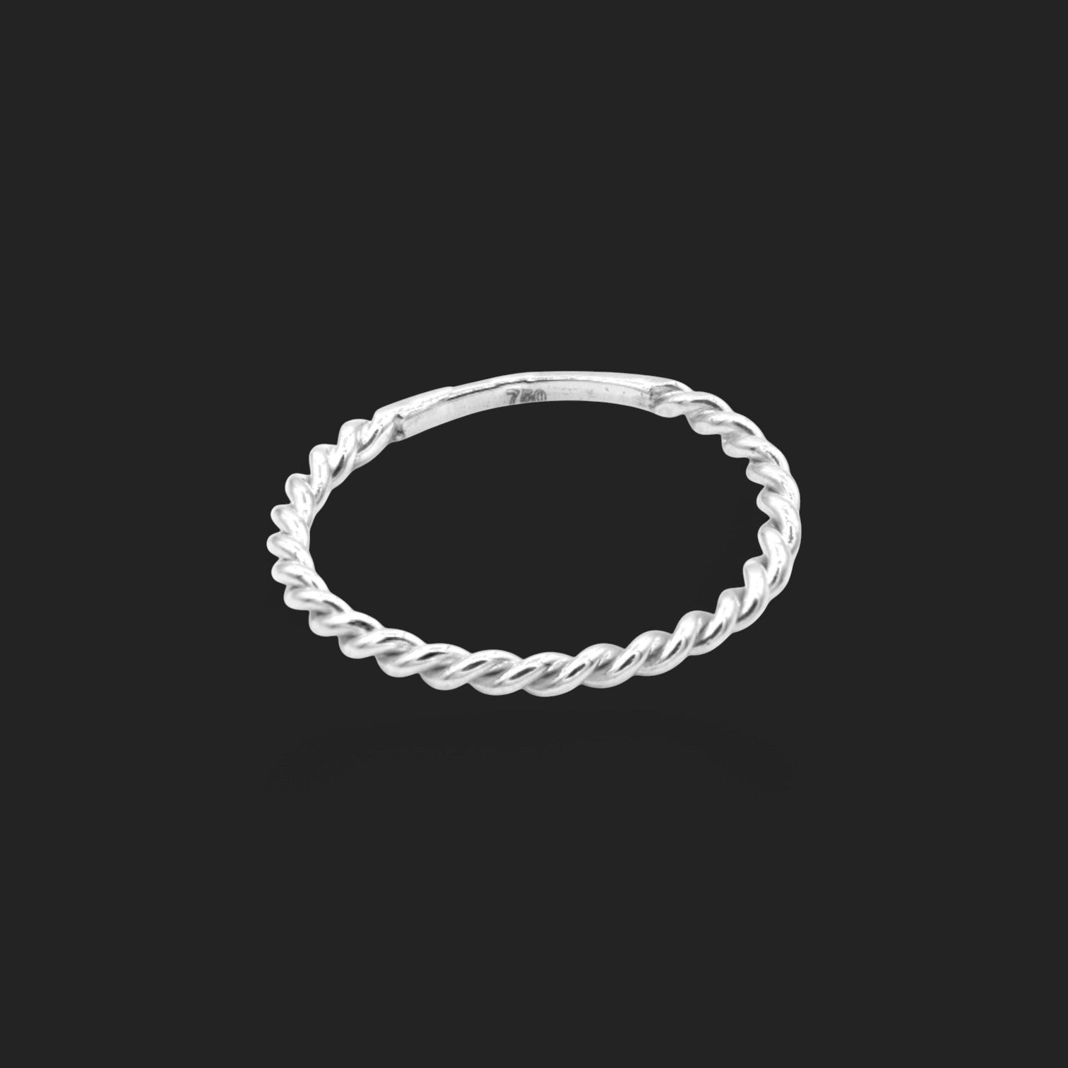 Gold Rope Twist Ring 18K