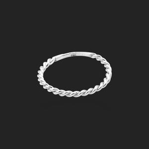 Gold Rope Twist Ring 18K