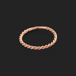 Gold Rope Twist Ring 18K