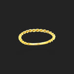Gold Rope Twist Ring 18K