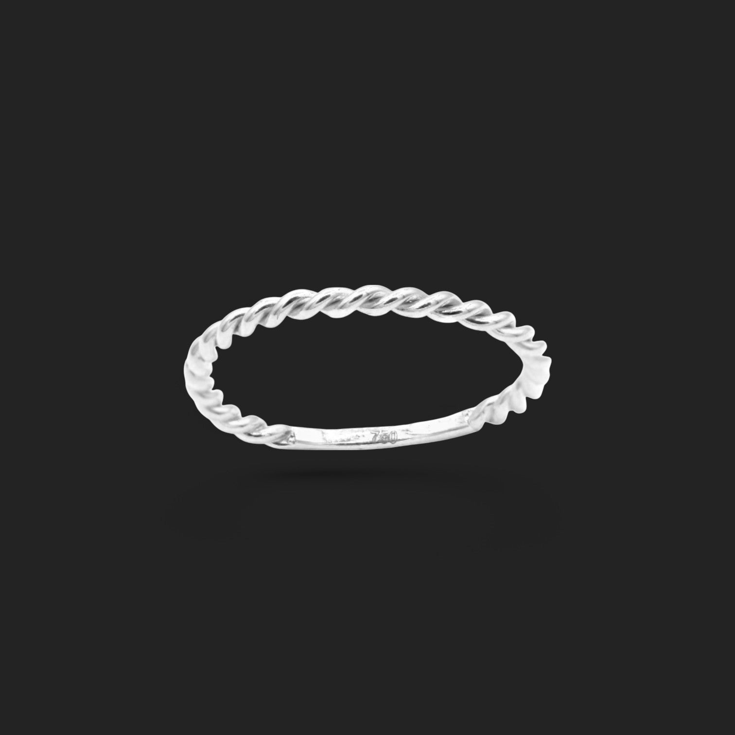 Gold Rope Twist Ring 18K