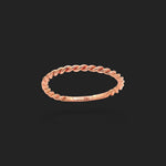 Gold Rope Twist Ring 18K