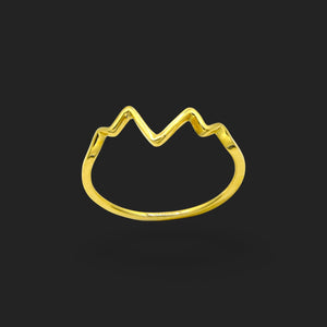 Gold Zigzag Ring 18K