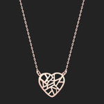 Gold Shattered Heart Necklace 18K