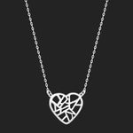 Gold Shattered Heart Necklace 18K
