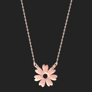 Gold Daisy Bloom Necklace 18K