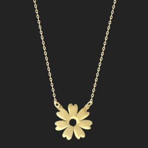 Gold Daisy Bloom Necklace 18K