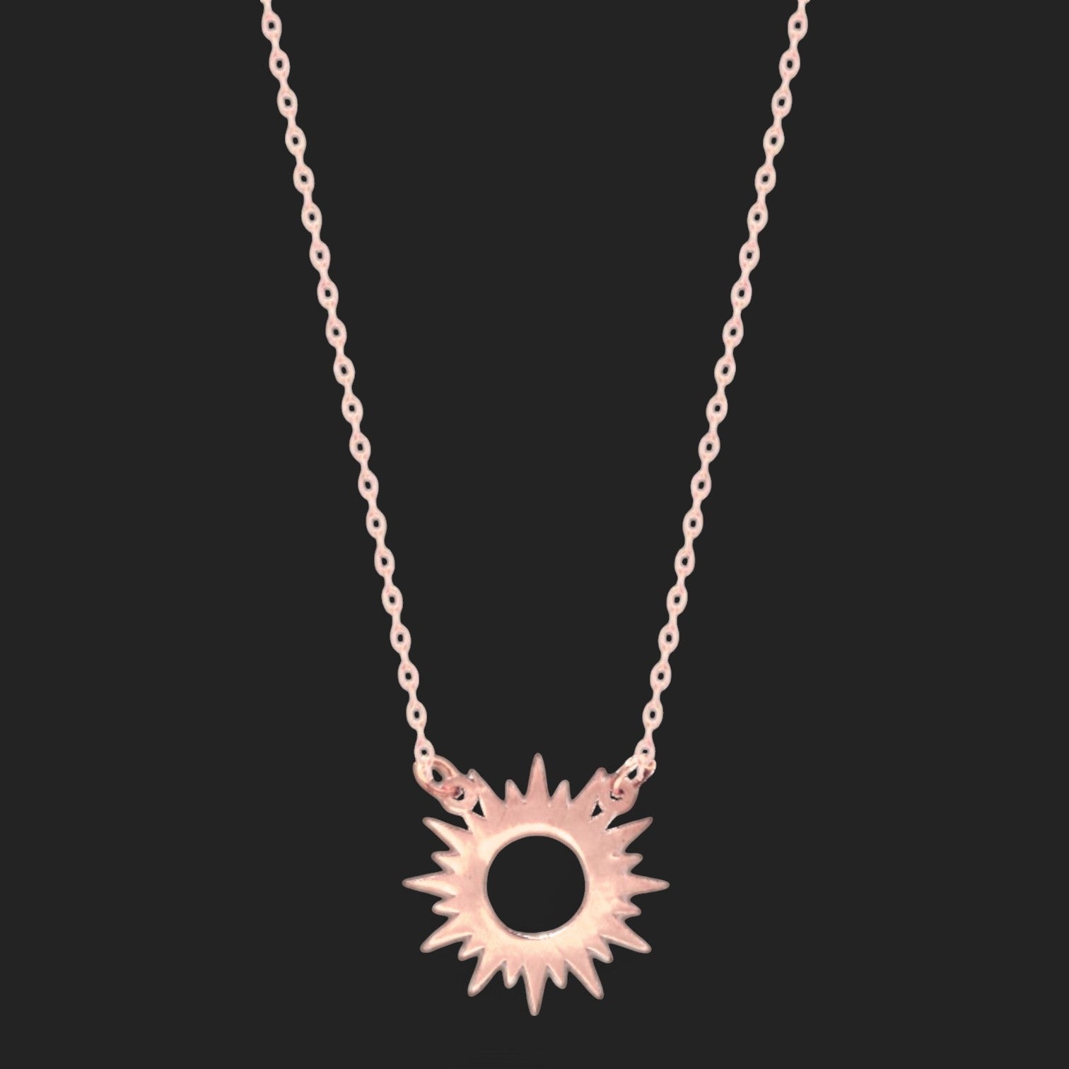 Gold Sunburst Necklace 18K