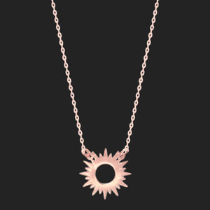 Gold Sunburst Necklace 18K