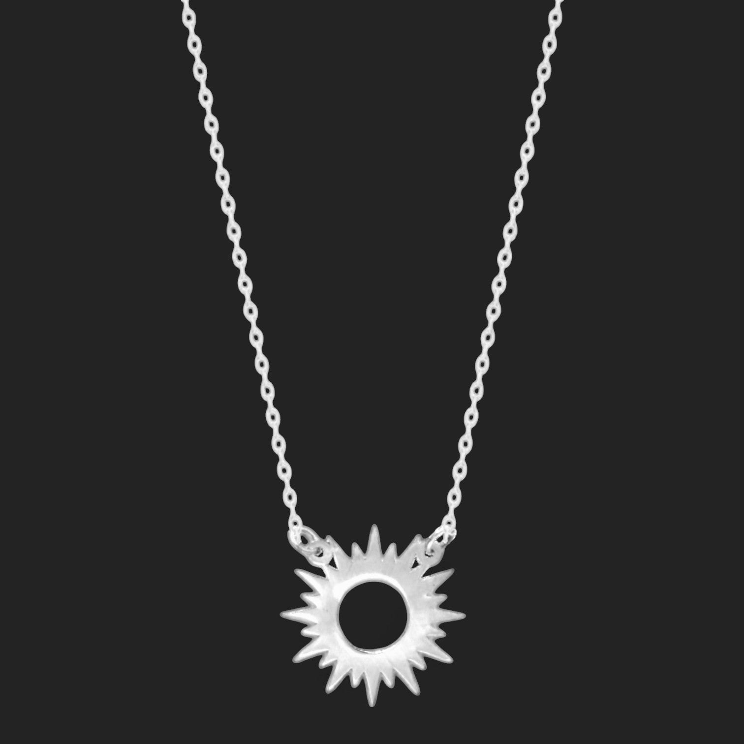 Gold Sunburst Necklace 18K