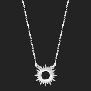 Gold Sunburst Necklace 18K