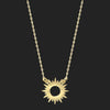 Gold Sunburst Necklace 18K