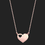 Gold Open Heart Necklace 18K