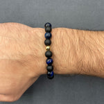 18K Gold Blue Beads Bracelet