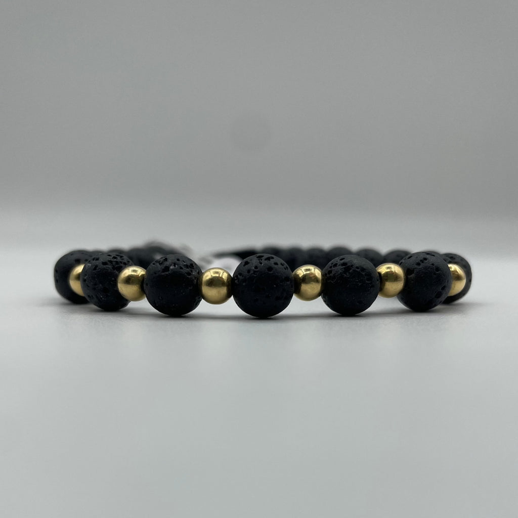 18K Gold Bracelet with Volcano Stones