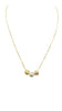 Gold Chain Necklace with Tri-Tone Textured Beads.