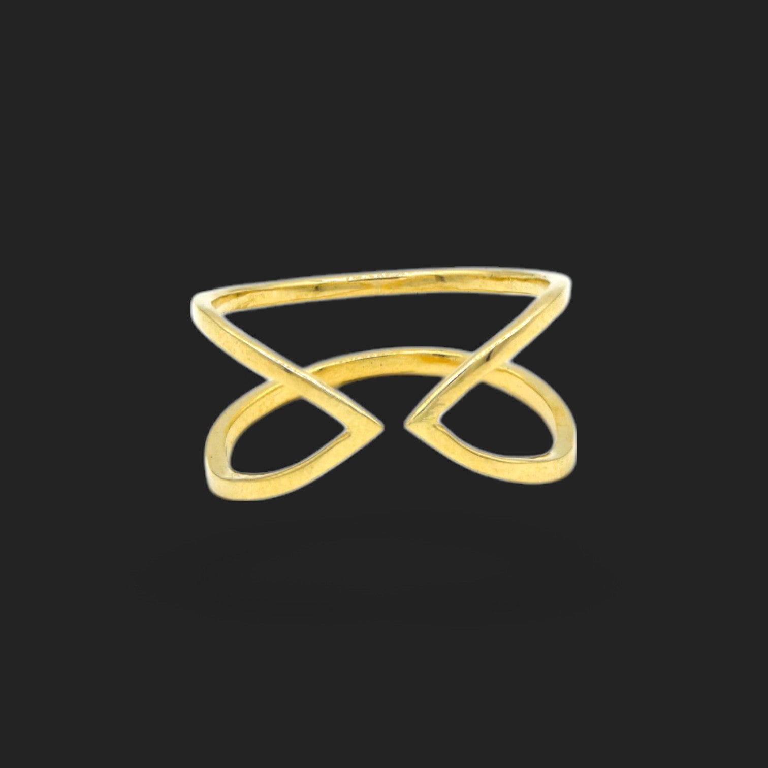 Gold Arc Ring 18K