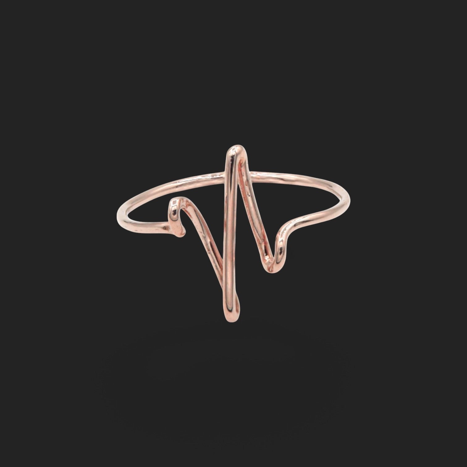 Gold Pulse Wave Ring 18K
