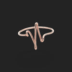 Gold Pulse Wave Ring 18K