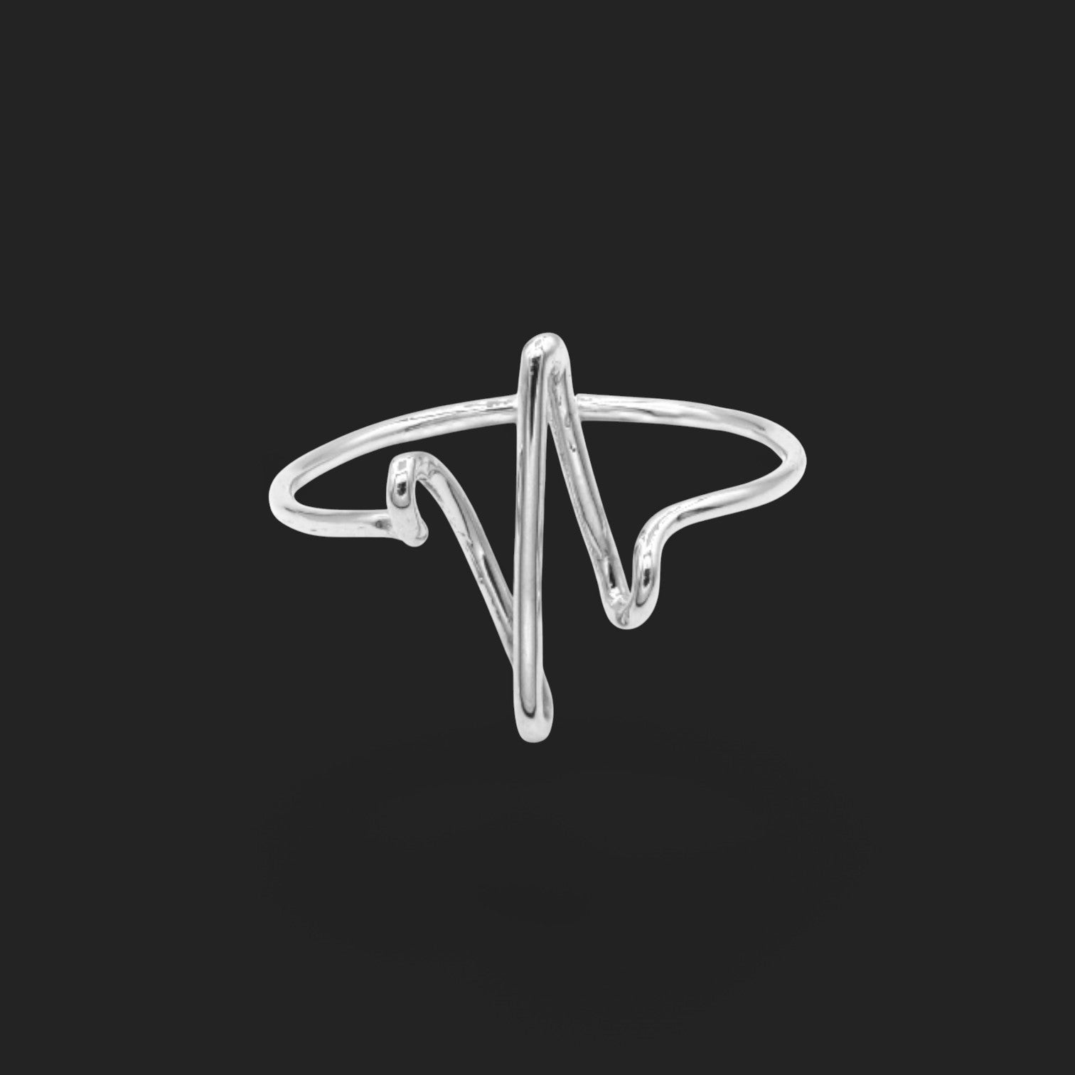 Gold Pulse Wave Ring 18K