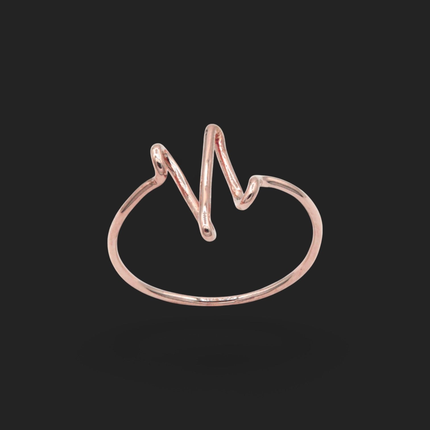 Gold Pulse Wave Ring 18K