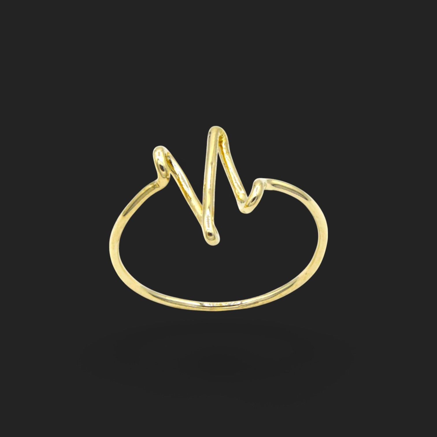 Gold Pulse Wave Ring 18K