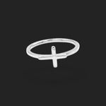 Gold Cross Ring 18K